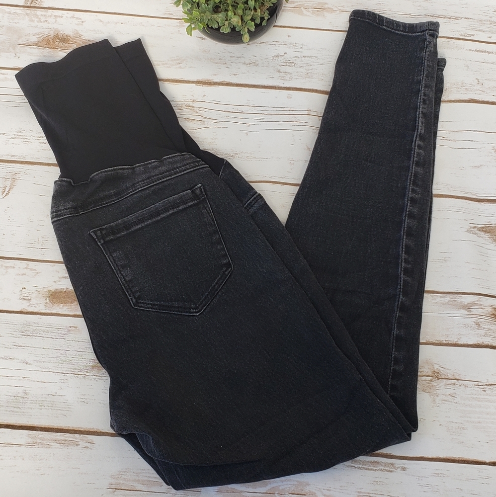 Black faded style maternity pants